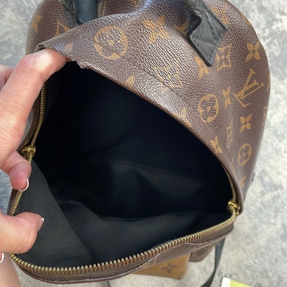 Louis Vuitton Reverse Monogram Palm Springs Backpack PM Brown Logo - Picture 13 of 17